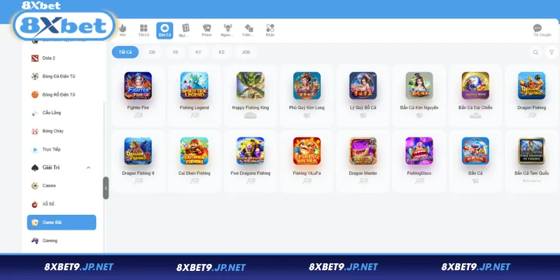 Các tựa game bắn cá nhà cái 8XBET được yêu thích nhất 2026