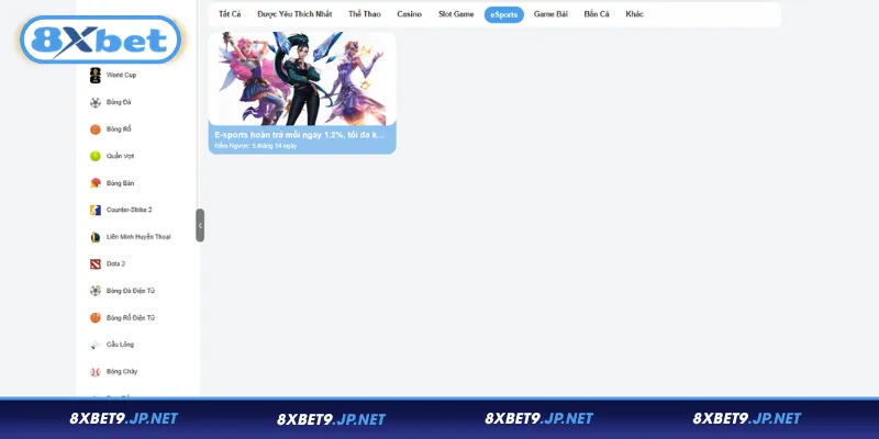 Những lợi ích từ khuyến mãi Esports 8XBET