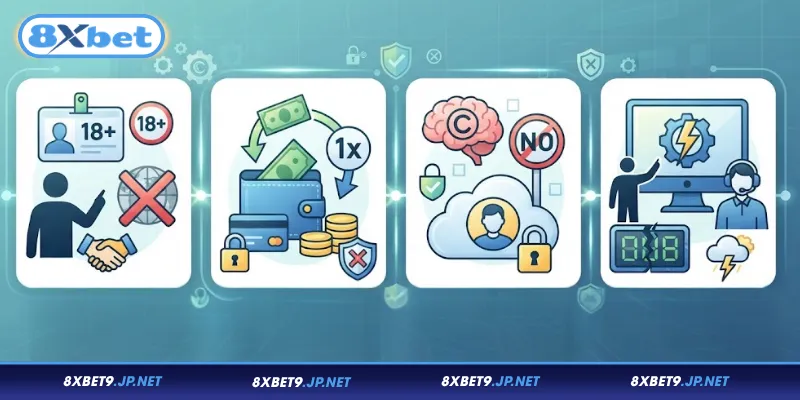 Những quy định quan trọng trong điều khoản và điều kiện 8XBET